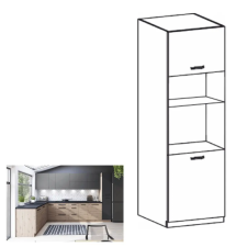 Kondela Magas sütő és mikrohullámú sütő szekrény, artisan tölgy, LANGEN D60PM bútor