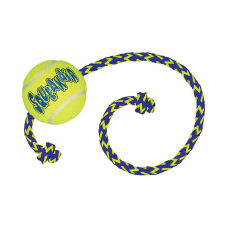 KONG Air Squeaker teniszlabda kötéllel játék kutyáknak