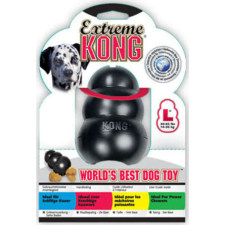KONG Extreme harang kutyajáték (Fekete, Nagy) játék kutyáknak