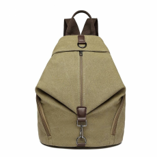 KoNo Fashion lopásgátló vászon hátizsák - khaki