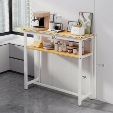 Konyhai bárasztal polcos 100x30x80 fehér KZ02-1 papírárú, csomagoló és tárolóeszköz