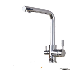  Konyhai csaptelep, fehér kivitel, víztisztító technológia, króm A csaptelep