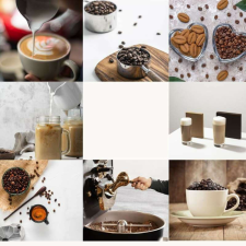  Konyhai csempematrica  kávé kollekció 8db/szett15x15cm tapéta, díszléc és más dekoráció