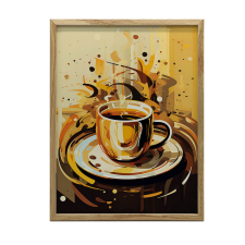 KONYHAI FALI PLAKÁT KÁVÉ IDŐ 30x40 CM KERET NÉLKÜL MATT PAPÍR grafika, keretezett kép