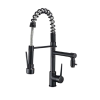  Konyhai mosogató csaptelep, Blackswan, M123 típus 2 üzemmóddal, antik fekete ezüst tömlővel, 47 cm