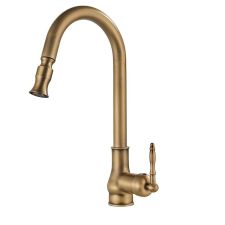  Konyhai mosogató csaptelep, Blackswan, M234 típus, antik bronz modell, 41 cm csaptelep