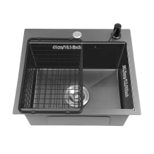  Konyhai mosogató, nagy egytálca, tartós rozsdamentes acél, rozsdamentes acél mosogató mosogatótálca