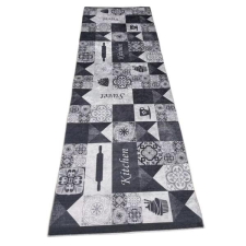  Konyhai Szőnyeg Fekete-fehér csempe mintával 60x180cm lakástextília