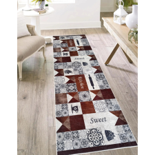Konyhai szőnyeg Gordon 60x180cm Sweet Kitchen Barna fehér lakástextília