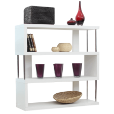  Könyvespolc, fehér/ lágy fényű, BENITO bútor