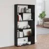  Könyvespolc Fekete tölgy 80 x 24 x 159 cm Faanyag