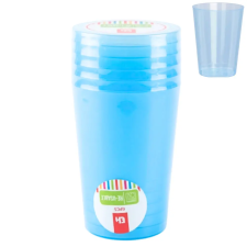 Koopman Műanyag pohár 280ml 6db - Kék bögrék, csészék