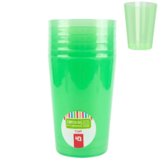 Koopman Műanyag pohár 280ml 6db - Zöld bögrék, csészék