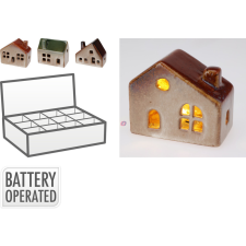 Koopman Őszi kerámia házikó LED-es 8cm 4f. választható házikó fajáték