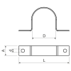 Kopos 6808 S Kétoldalú bilincs fém 32x10 mm