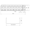 Kopos NKZI 100X250X1.25 S Kábeltálca integrált végződéssel