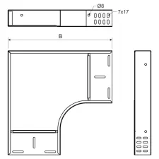 Kopos O 90X60X400 F Sarok idom 90° tüzihorganyzott villanyszerelés
