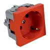 Kopos QS 45X45 BB QUADRO 2P+f Schuko dugalj piros