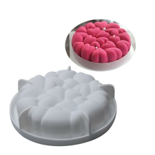 Kör alakú szívmintás tortaforma, szilikon, 21×21 cm sütés és főzés