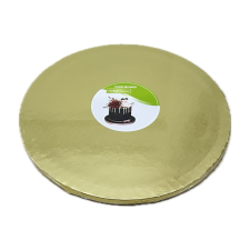 Kör alakú Tortadob - Arany (28 cm) Virágmintával sütés és főzés