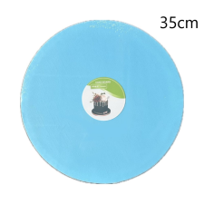 Kör alakú Tortadob - Égikék (35 cm) Virágmintával sütés és főzés