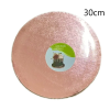  Kör alakú Tortadob - Rose Gold (30 cm) Virágmintával