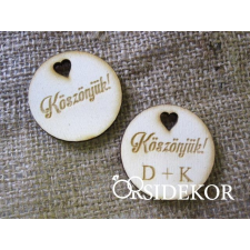  Kör kísérőcédula szív kivágással dekorációs kellék
