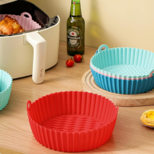 Kör szilikon forma air fryer sütőhöz 20 cm kisháztartási gépek kiegészítői