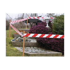  Kordonszalag TESA 8cm x 100m piros/fehér információs címke