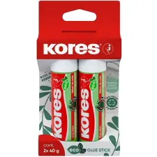 KORES Eco ragasztó stift, 2 x 40 g ragasztó
