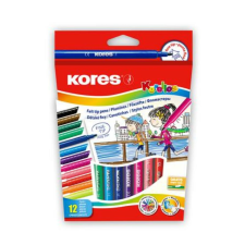 KORES Filctoll készlet, kimosható, KORES Korellos, 12 különböző szín (IK29013) filctoll, marker