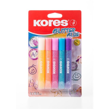 KORES Glitter glue 5× 10,5 ml, pasztell ragasztó