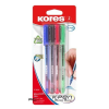 KORES Golyóstoll készlet, 0,7 mm, kupakos, KORES "K1-M", vegyes színek