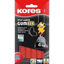 KORES Gyurmaragasztó, 60 kocka/csomag, extra erős, KORES &quot;Power Gumfix&quot; ragasztó