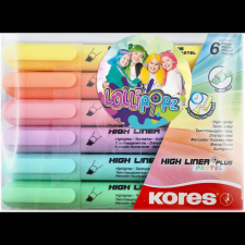 KORES High Liner Plus Pastel LOLLIPOPZ, 6 szín (36061) filctoll, marker