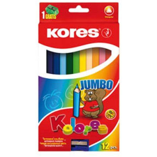 KORES "Jumbo" színes ceruza készlet 12db  (IK100712) (100712/93512) - Faburkolatú ceruzák színes ceruza