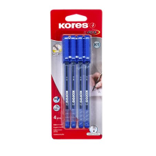 KORES K1-M Kupakos golyóstoll 4db 0,5mm / Kék (37114) toll