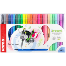 KORES K-Beats, közepes hegy - 26 színből álló készlet filctoll, marker