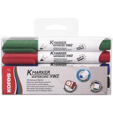 KORES K-MARKER fehér táblához és flipchart táblához, vágott - 4 színből álló készlet filctoll, marker