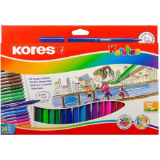 KORES Korellos kimosható filctoll készlet 24 különböző szín (29014) (kores29014) filctoll, marker