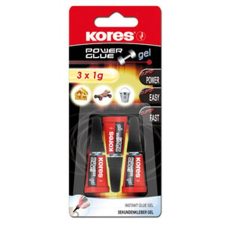 KORES Power Glue Gel Univerzális Pillanatragasztó gél 3x1 g (26342/2634001) ragasztó