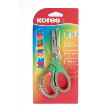 KORES soft puha markolattal 13 cm, zöld-piros olló