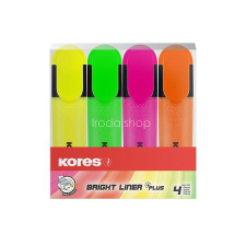 KORES Szövegkiemelő készlet, 0,5-5 mm, KORES, 4 különböző szín filctoll, marker