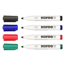 KORES Tábla- és flipchart marker, 1-3 mm, kúpos, KORES "Marka", 4 különbözõ szín filctoll, marker