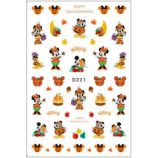 Körömmatrica - D221 Halloween Mickey ősz körömdíszítő