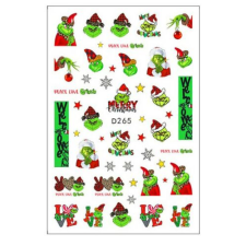  Körömmatrica - D265 Karácsony Grincs körömdíszítő