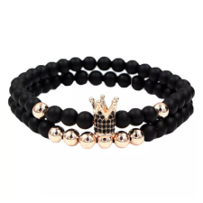 Koronás unisex karkötő szett rosegold karkötő