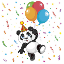 KORREKT WEB Állatos Funny Panda szalvéta 20 db-os 33x33 cm party kellék