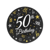 KORREKT WEB B&amp;C Happy Birthday 50 papírtányér 6 db-os 18 cm
