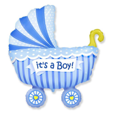 KORREKT WEB Baby Boy Stroller, Babakocsi fólia lufi 36 cm (WP) party kellék